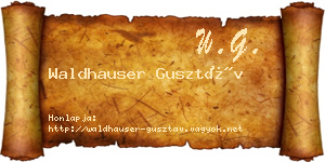 Waldhauser Gusztáv névjegykártya
